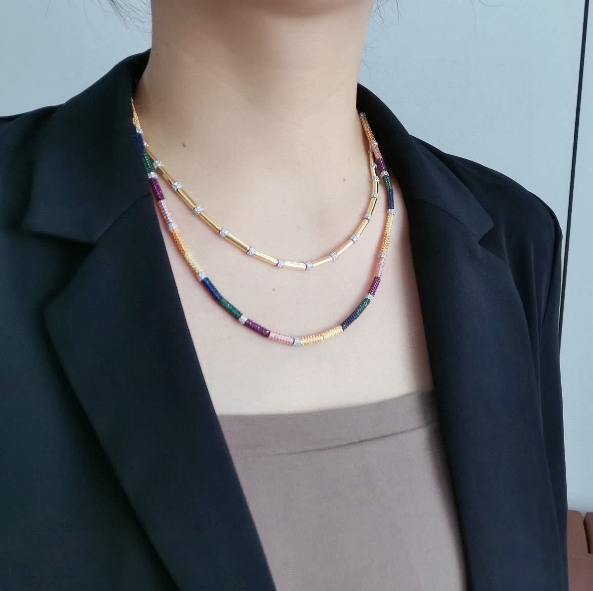 APM Monaco Colorful Beaded Necklace